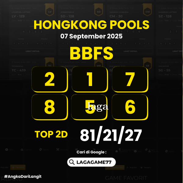 PREDIKSI HONGKONG POOLS 07 SEPTEMBER 2025