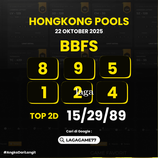 PREDIKISI HONGKONG POOLS 22 OKTOBER 2025