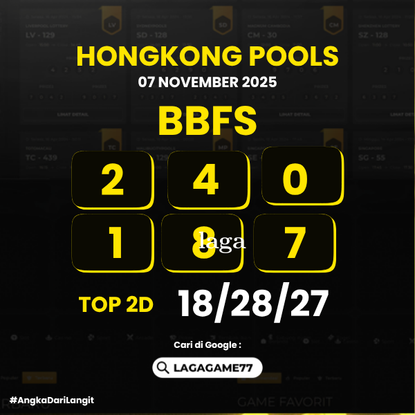 PREDIKSI HONGKONG POOLS 07 NOVEMBER 2025