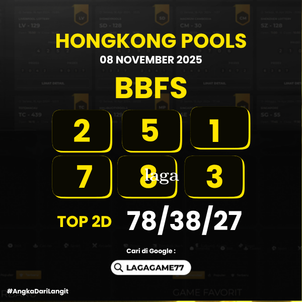 PREDIKSI HONGKONG POOLS 08 NOVEMBER 2025