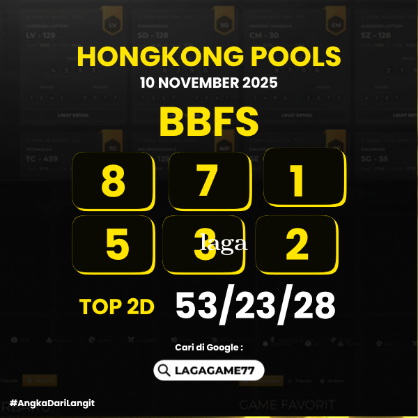 PREDIKSI HONGKONG POOLS 10 NOVEMBER 2025