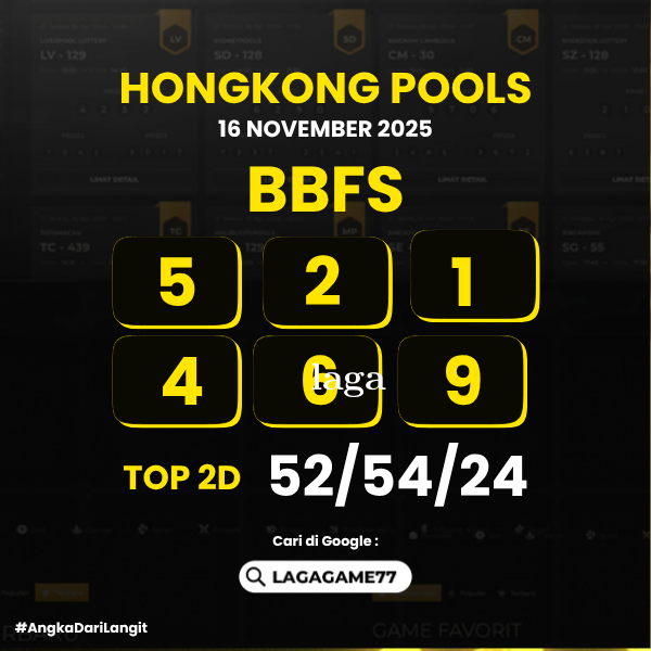 PREDIKSI HONGKONG POOLS 16 NOVEMBER 2025