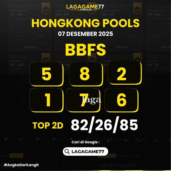 PREDIKSI HONGKONG POOLS 07 DESEMBER 2025
