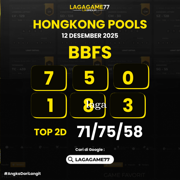 PREDIKSI HONGKONG POOLS 12 DESEMBER 2025