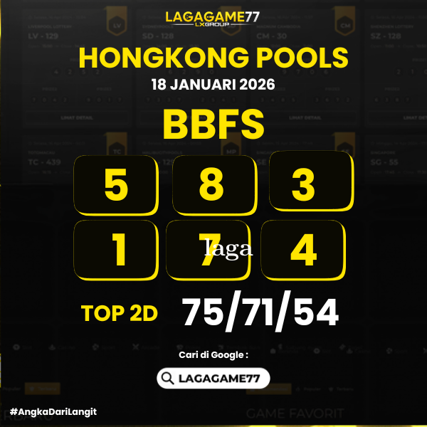 PREDIKSI HONGKONG POOLS 18 JANUARI 2026