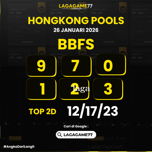 PREDIKSI HONGKONG POOLS26 JANUARI 2026