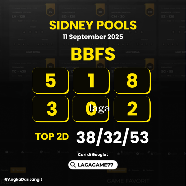 PREDIKSI SIDNEY POOLS 11 SEPTEMBER 2025
