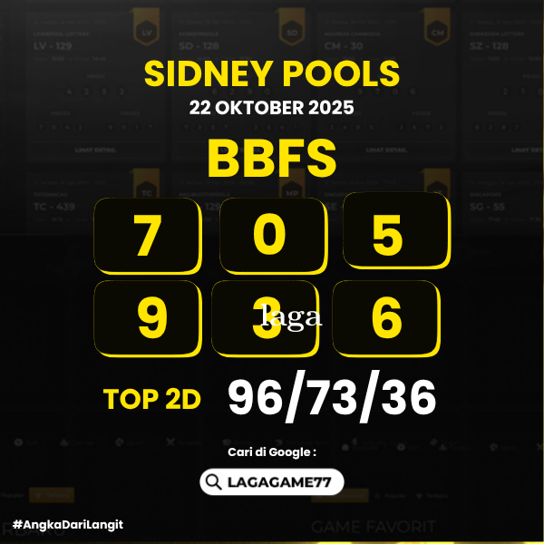 PREDIKSI SIDNEY POOLS 22 OKTOBER 2025