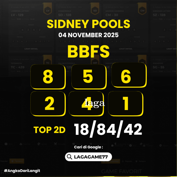 PREDIKSI SIDNEY POOLS 04 NOVEMBER 2025