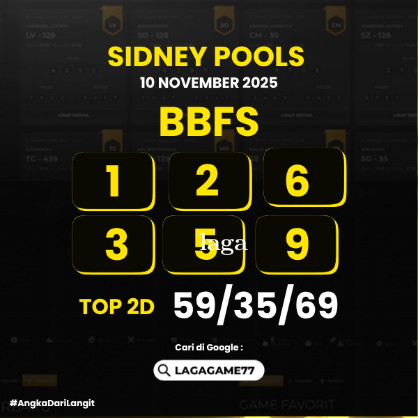 PREDIKSI SIDNEY POOLS 10 NOVEMBER 2025