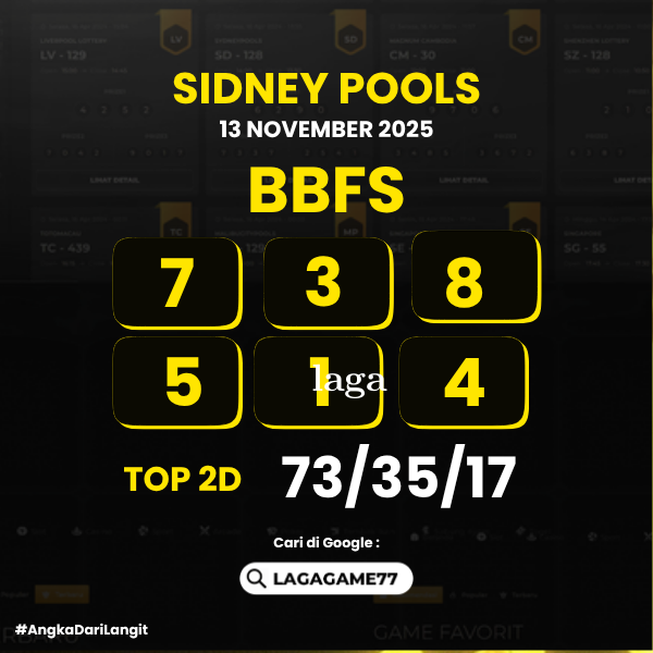 PREDIKSI SIDNEY POOLS 13 NOVEMBER 2025