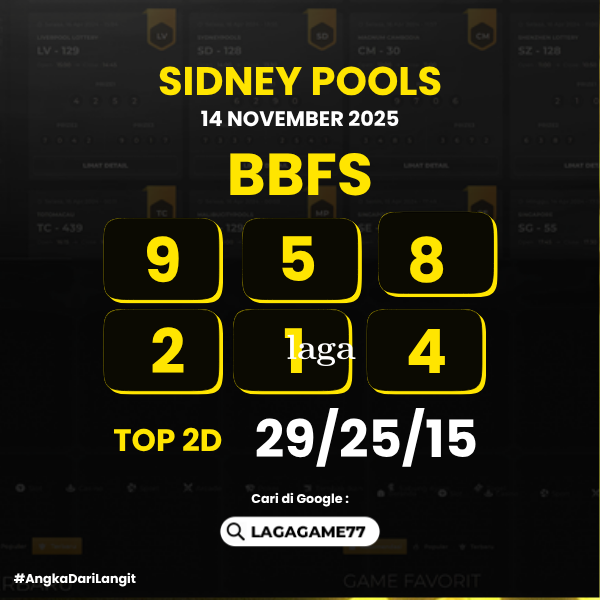 PREDIKSI SIDNEY POOLS 14 NOVEMBER 2025