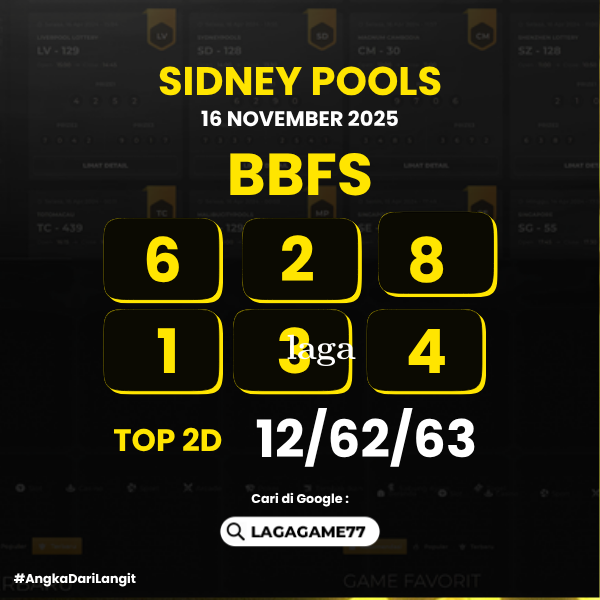 PREDIKSI SIDNEY POOLS 16 NOVEMBER 2025