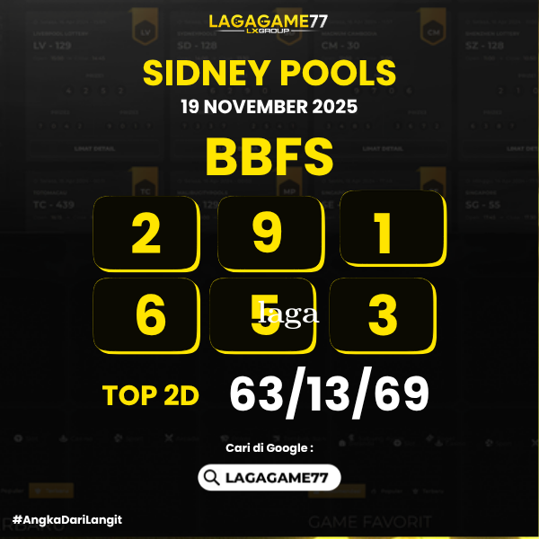 PREDIKSI SIDNEY POOLS 19 NOVEMBER 2025