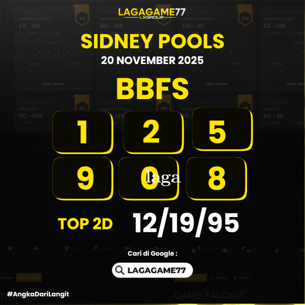PREDIKSI SIDNEY POOLS 20 NOVEMBER 2025