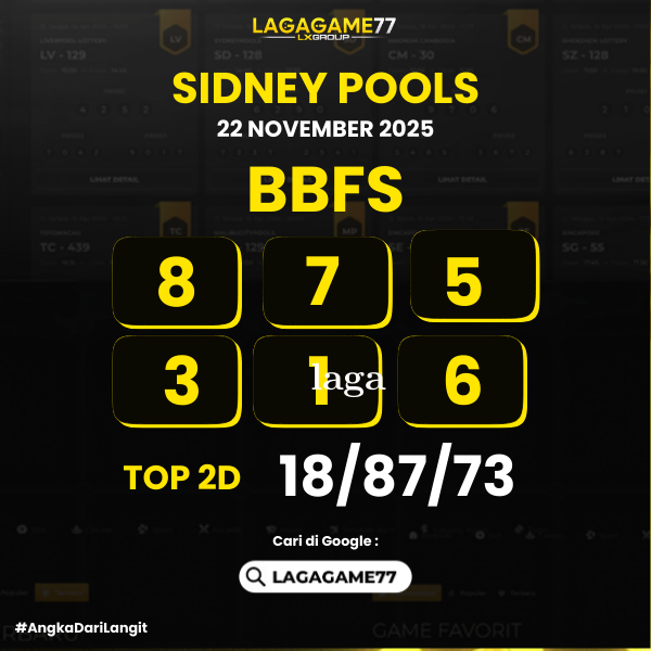 PREDIKSI SIDNEY POOLS 22 NOVEMBER 2025