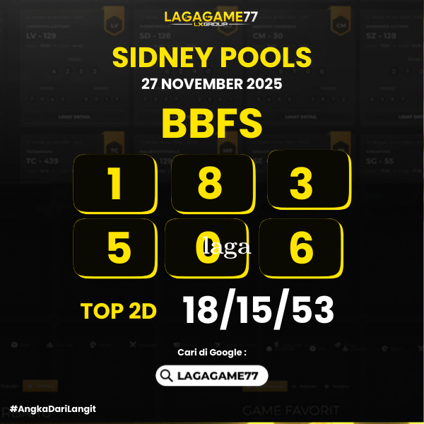 PREDIKSI SIDNEY POOLS 27 NOVEMBER 2025