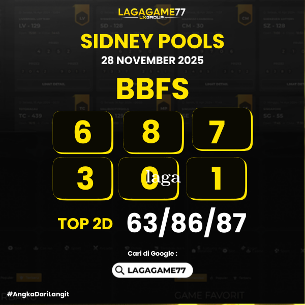 PREDIKSI SIDNEY POOLS 28 NOVEMBER 2025