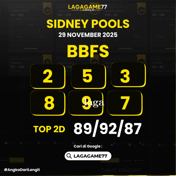 PREDIKSI SIDNEY POOLS 29 NOVEMBER 2025