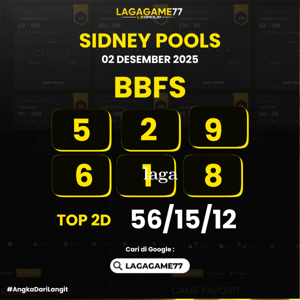 PREDIKSI SIDNEY POOLS 02 DESEMBER 2025