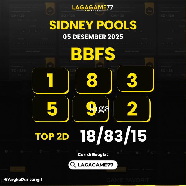 PREDIKSI SIDNEY POOLS 05 DESEMBER 2025