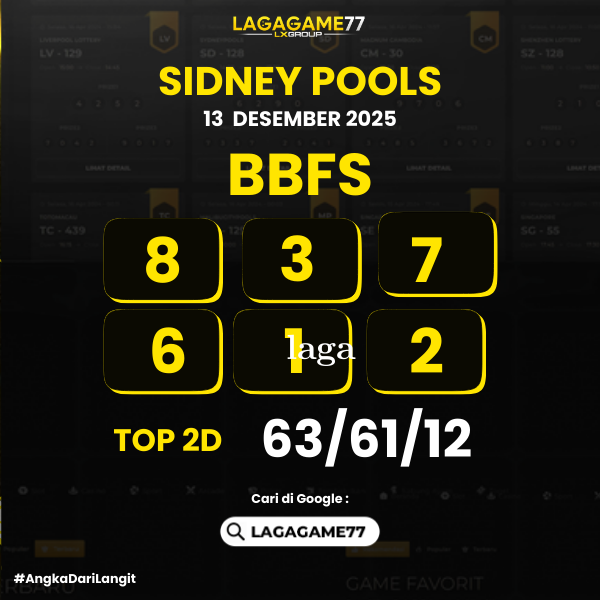 PREDIKSI SIDNEY POOLS 13 DESEMBER 2025