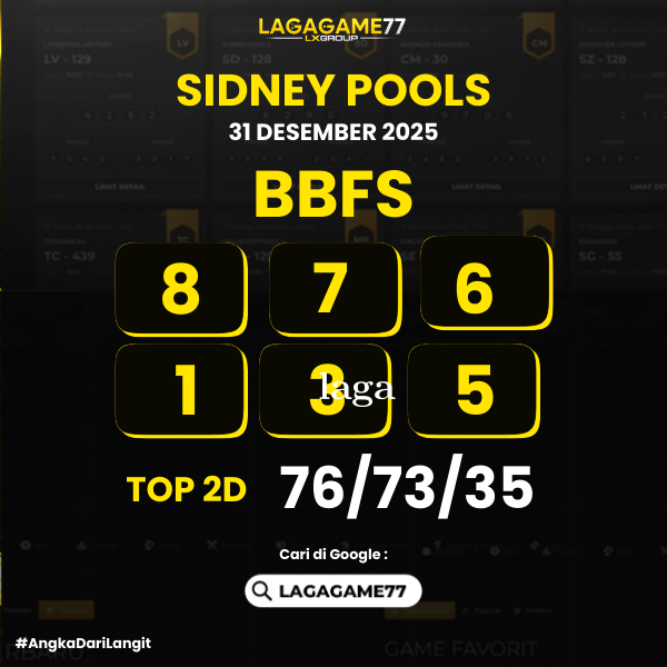 PREDIKSI SIDNEY POOLS 31 DESEMBER 2025