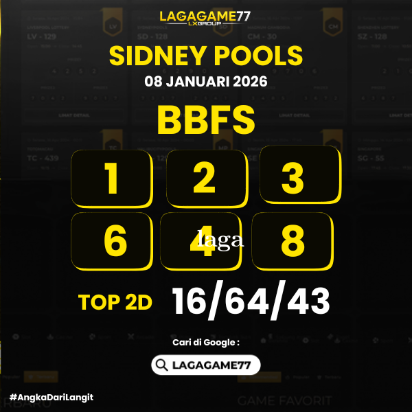 PREDIKSI SIDNEY POOLS 08 JANUARI 2026
