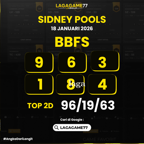 PREDIKSI SIDNEY POOLS 18 JANUARI 2026