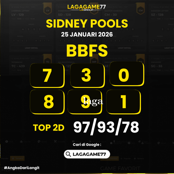 PREDIKSI SIDNEY POOLS 25 JANUARI 2026