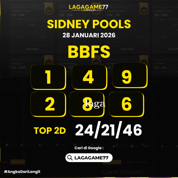 PREDIKSI SIDNEY POOLS 28 JANUARI 2026