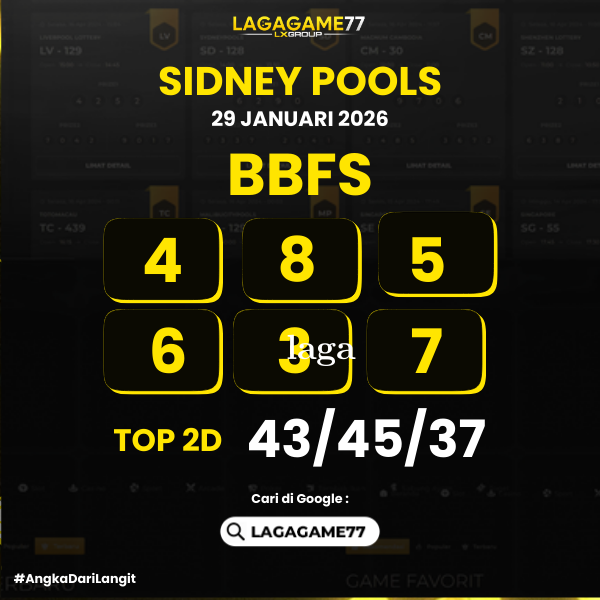 PREDIKSI SIDNEY POOLS 29 JANUARI 2026