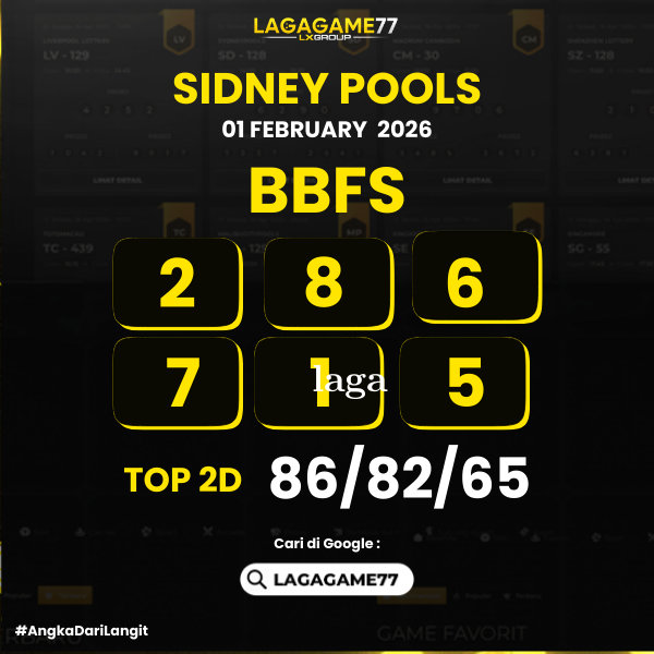 PREDIKSI SIDNEY POOLS 01 FEBRUARY 2026