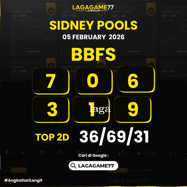 PREDIKSI SIDNEY POOLS 05 FEBRUARY 2026