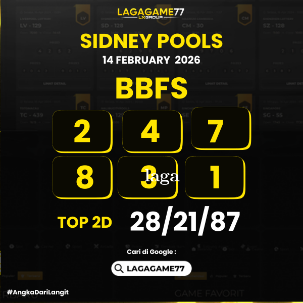 PREDIKSI SIDNEY POOLS 14 FEBRUARY 2026