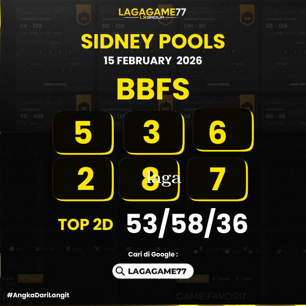 PREDIKSI SIDNEY POOLS 15 FEBRUARY 2026