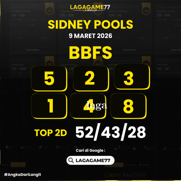 PREDIKSI SIDNEY POOLS 9 MARET 2026