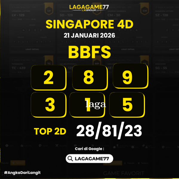 PREDIKSI SINGAPORE 4D 21 JANUARI 2026