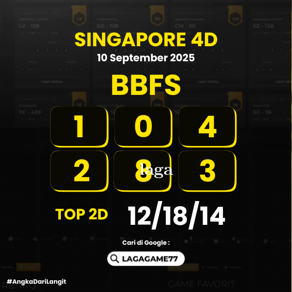 PREDIKSI SINGAPORE 4D 10 SEPTEMBER 2025