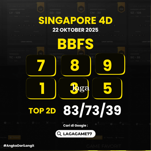 PREDIKSI SINGAPORE 4D 22 OKTOBER 2025