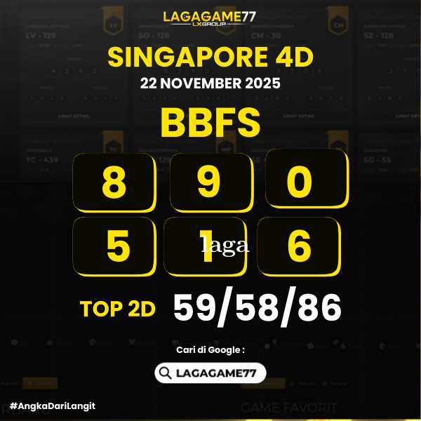 PREDIKSI SINGAPORE 4D 22 NOVEMBER 2025