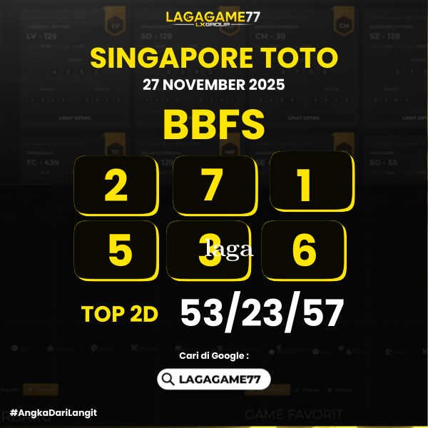PREDIKSI SINGAPORE TOTO 27 NOVEMBER 2025