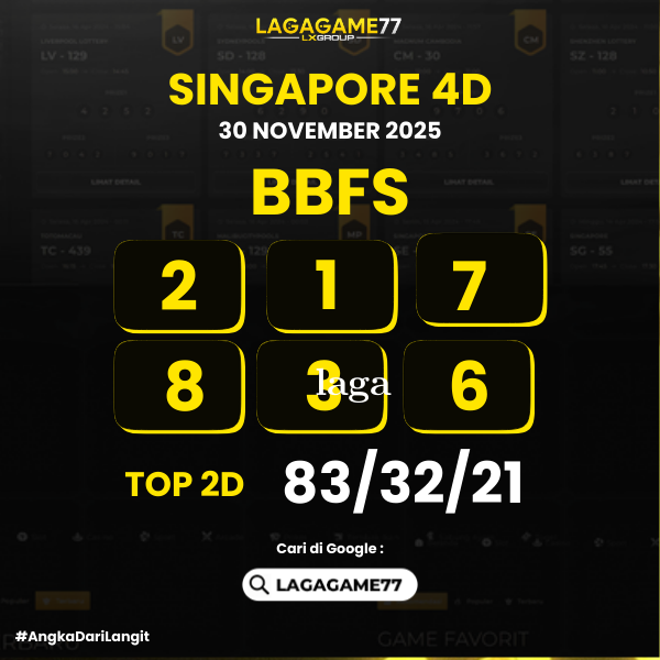 PREDIKSI SINGAPORE 4D 30 NOVEMBER 2025