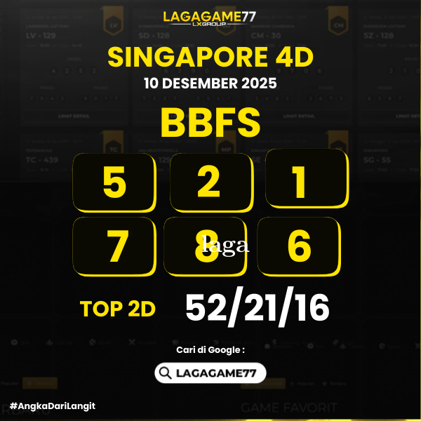 PREDIKSI SINGAPORE 4D 10 DESEMBER 2025