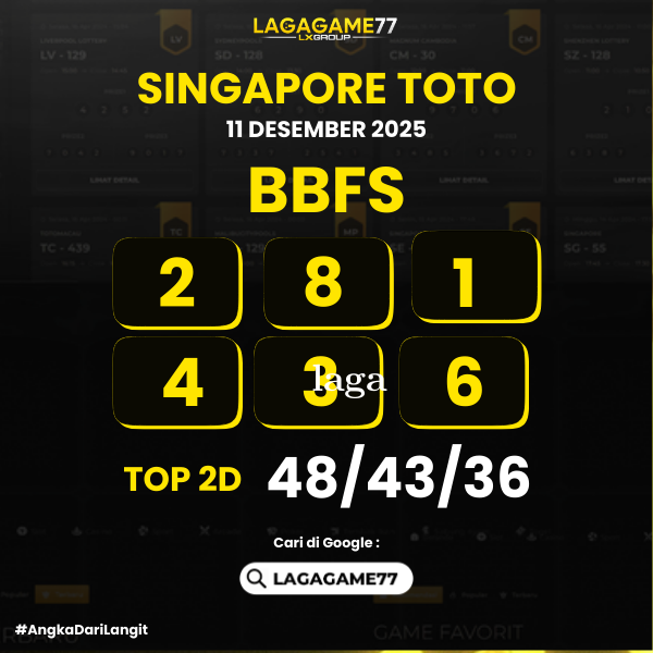 PREDIKSI SINGAPORE TOTO 11 DESEMBER 2025