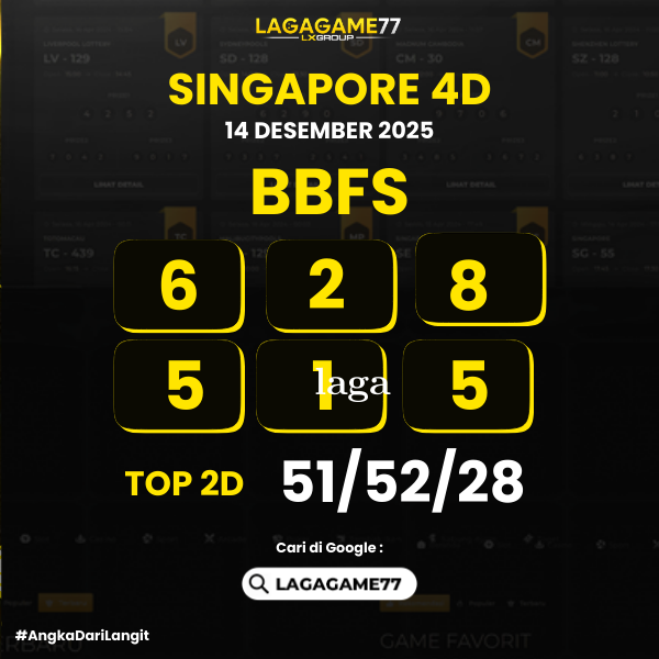 PREDIKSI SINGAPORE 4D 14 DESEMBER 2025