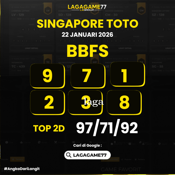 PREDIKSI SINGAPORE TOTO 22 JANUARI 2026
