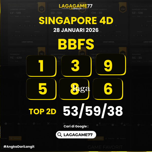 PREDIKSI SINGAPORE 4D 28 JANUARI 2026