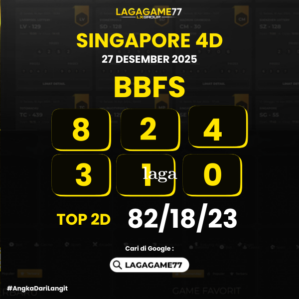 PREDIKSI SINGAPORE 4D 27 DESEMBER 2025