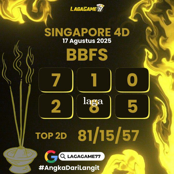 PREDIKSI SINGAPORE  4D 17 AGUSTUS
